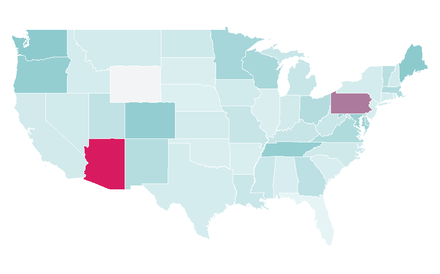 Affinity by region — Crisis hotline, United States