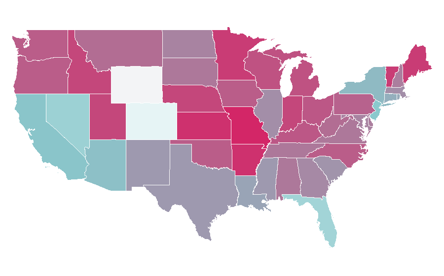Affinity by region — Crochet hook, United States
