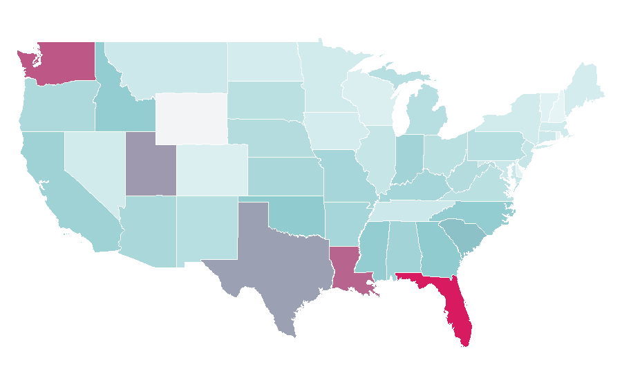 Affinity by region — Crocodile, United States