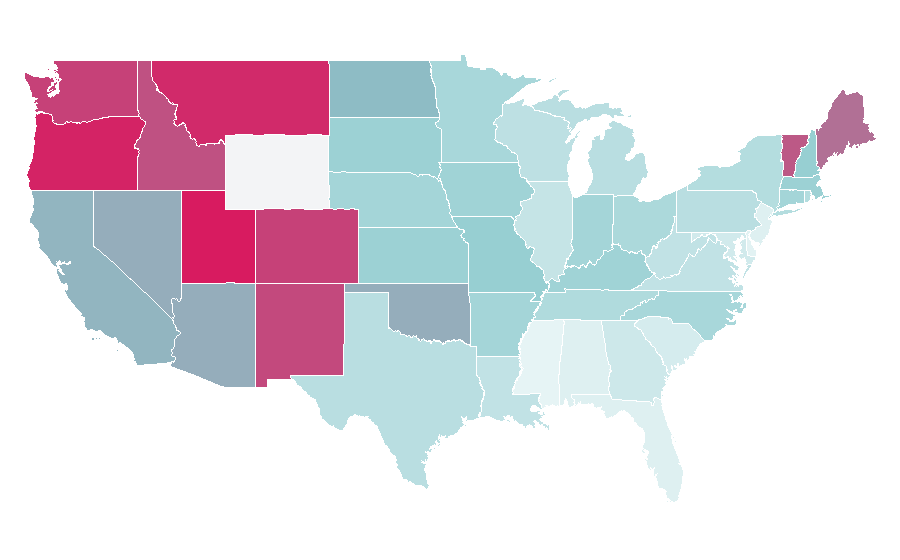 Affinity by region — Crop circle, United States