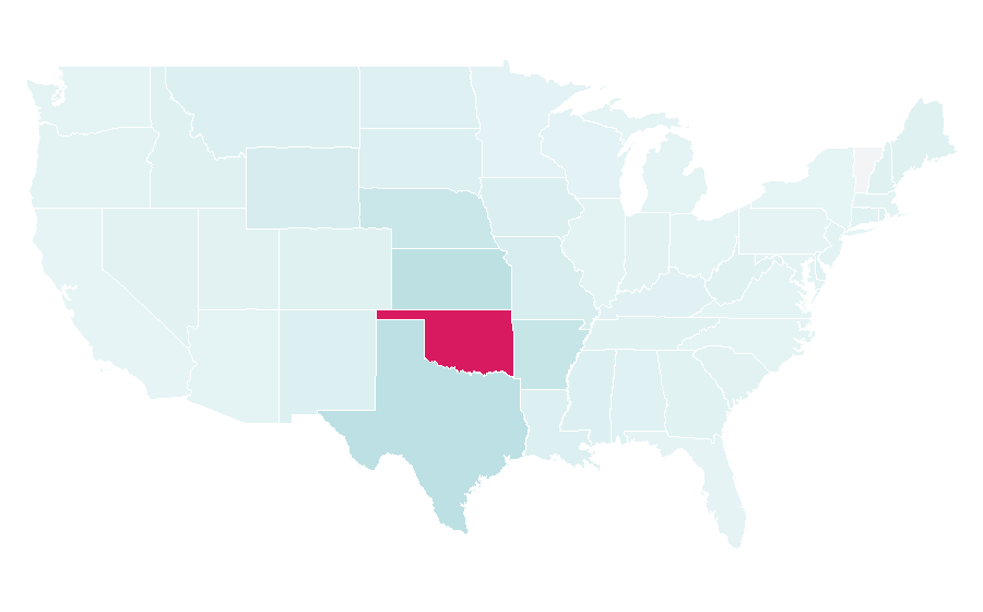Affinity by region — Cross Canadian Ragweed, United States