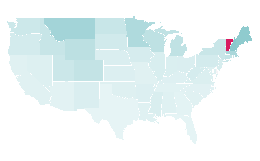 Affinity by region — Cross-country skiing, United States