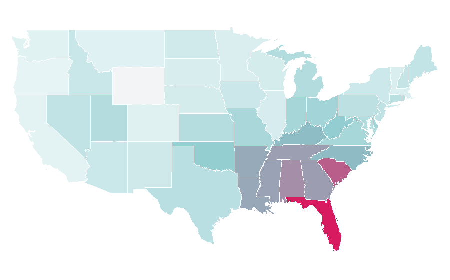 Affinity by region — Cruise line, United States
