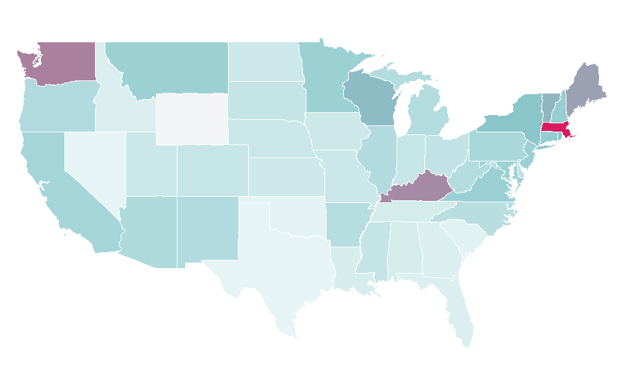 Affinity by region — Cryptic crossword, United States