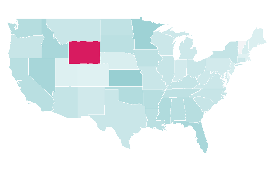 Affinity by region — Cryptocurrency, United States