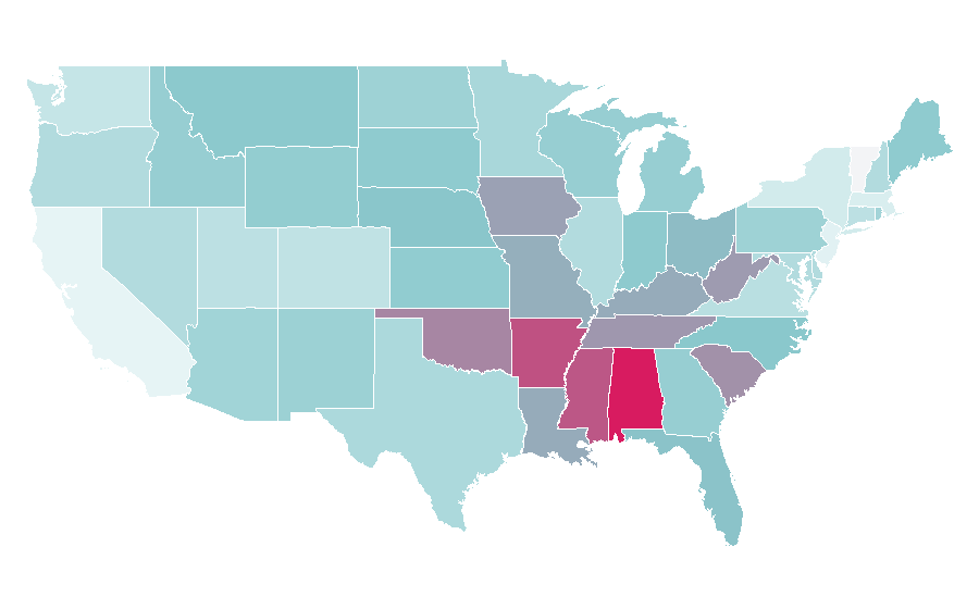 Affinity by region — CSI: Miami, United States