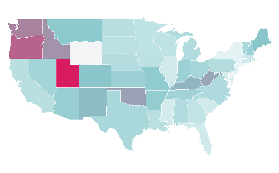 Affinity by region — Cthulhu, United States