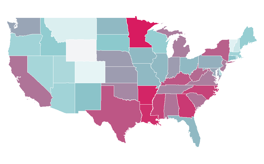Affinity by region — Cucumber, United States