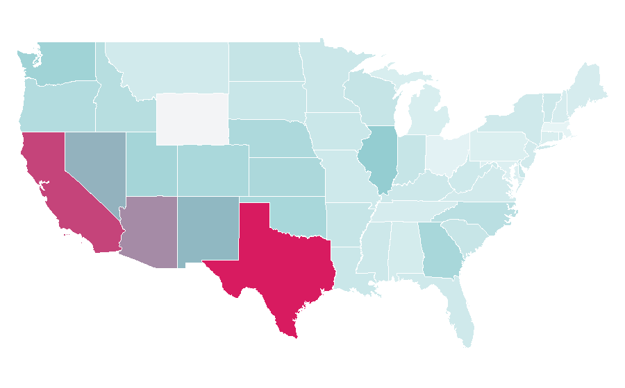 Affinity by region — Culture of Mexico, United States
