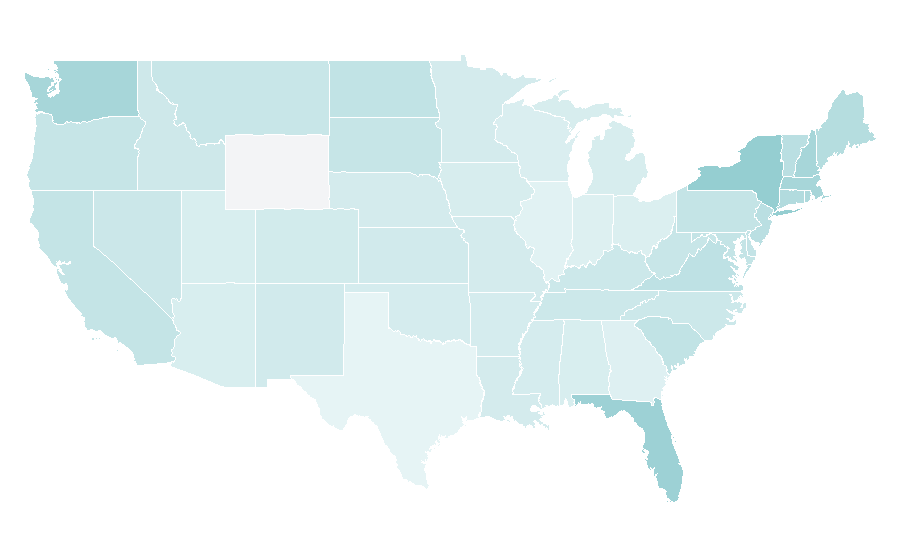 Affinity by region — Cunard Line, United States