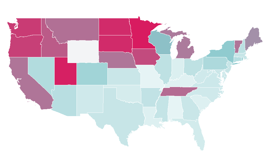 Affinity by region — Cupboard, United States