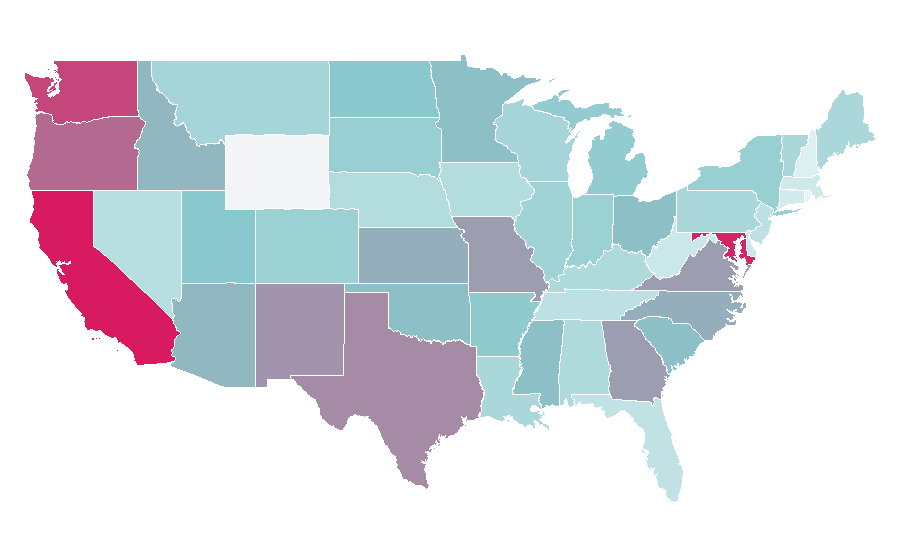 Affinity by region — Curiosity, United States