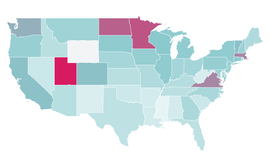 Affinity by region — Curling, United States