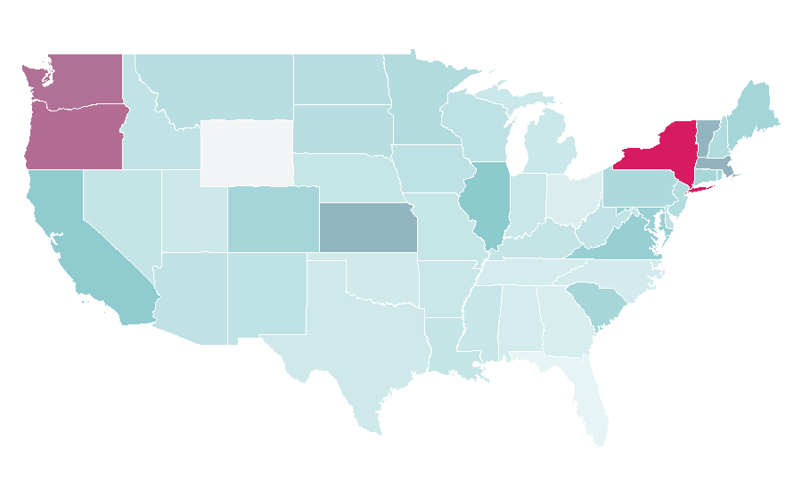 Affinity by region — Current affairs (news format), United States