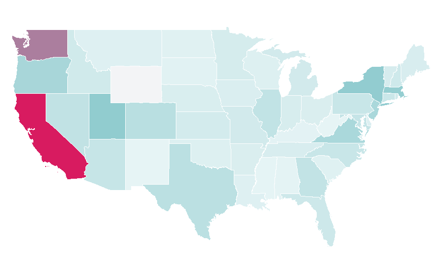 Affinity by region — Cursor, United States