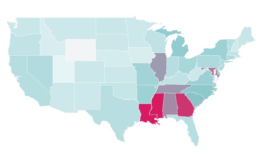 Affinity by region — Curtis Mayfield, United States