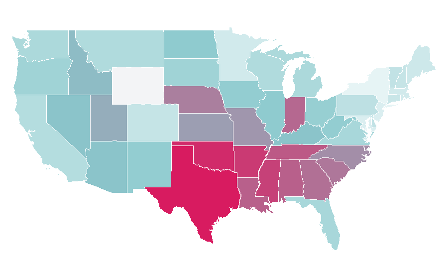 Affinity by region — Custom car, United States
