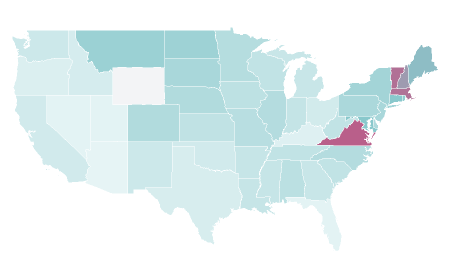 Affinity by region — CustomInk, United States