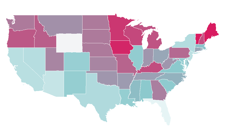 Affinity by region — Cut flowers, United States