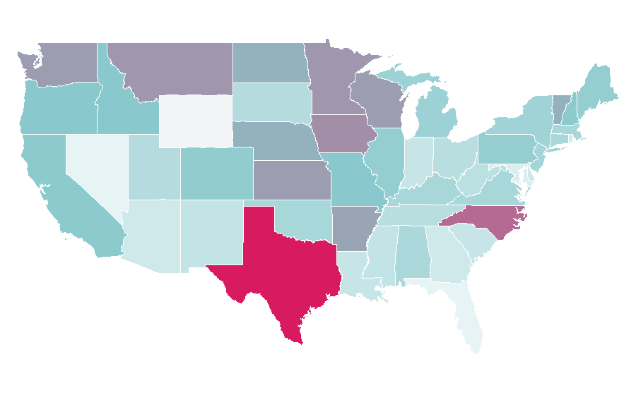 Affinity by region — Cutting board, United States