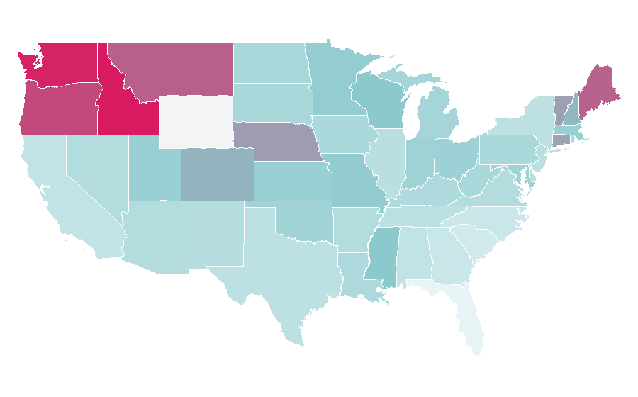 Affinity by region — Cyanide & Happiness, United States