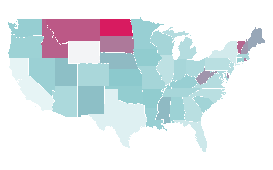 Affinity by region — Cyclic ketogenic diet, United States