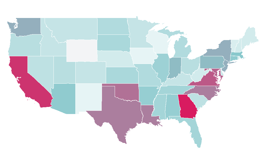 Affinity by region — Cynic (band), United States