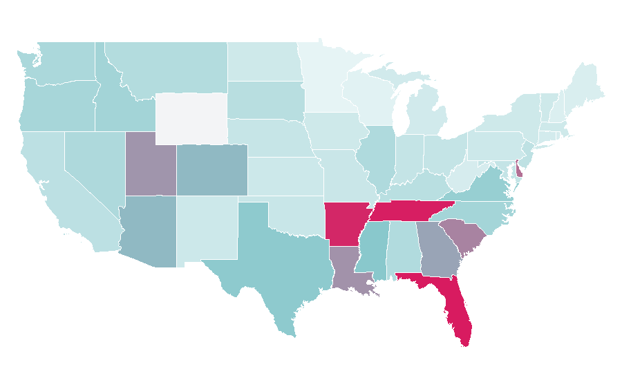 Affinity by region — D1, United States