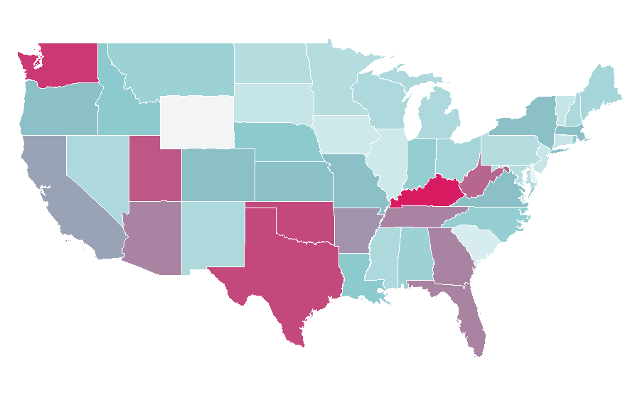 Affinity by region — Daenerys Targaryen, United States