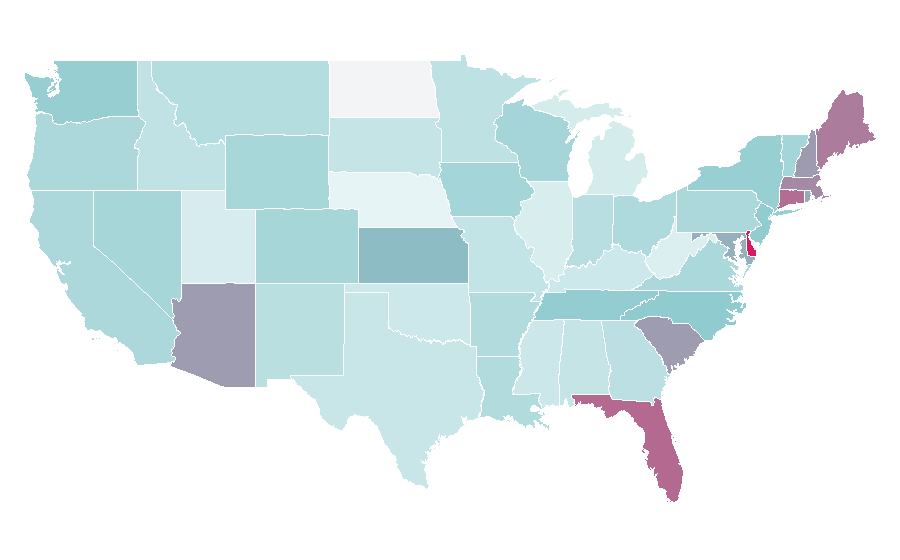 Affinity by region — Daily Express, United States