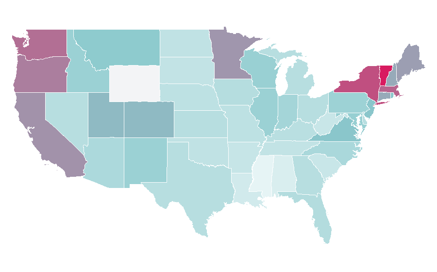 Affinity by region — Dalai Lama, United States