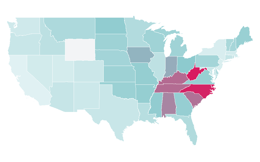 Affinity by region — Dale Earnhardt, United States