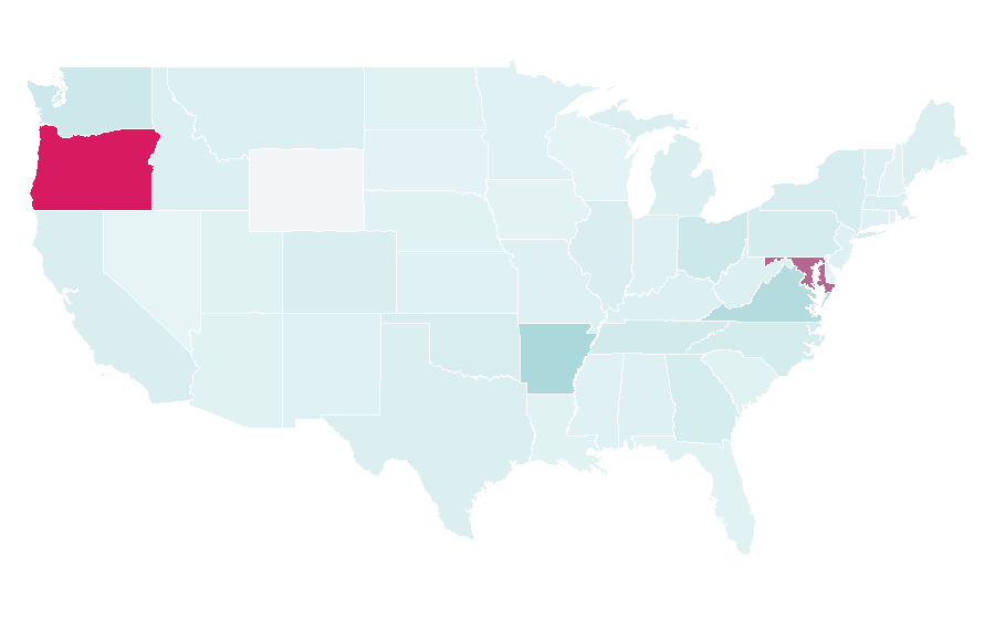 Affinity by region — Damascus, United States