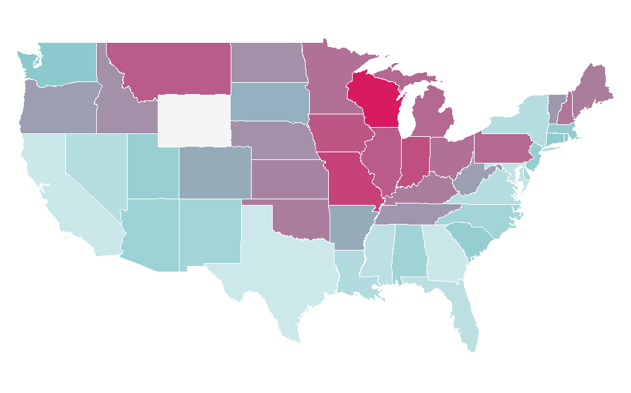 Affinity by region — Dan Aykroyd, United States