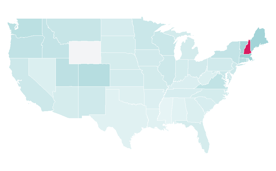 Affinity by region — Dan Brown, United States