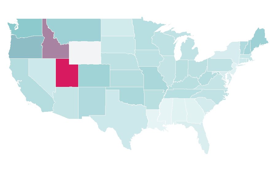 Affinity by region — Dan Stevens, United States