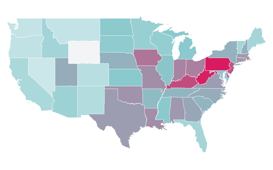 Affinity by region — Dance Moms, United States