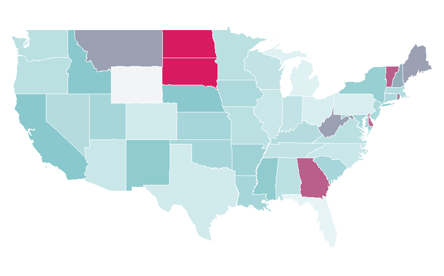 Affinity by region — Dance-pop, United States