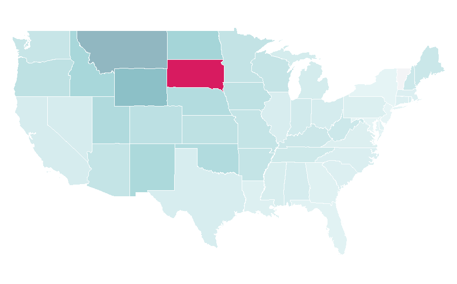 Affinity by region — Dances with Wolves, United States