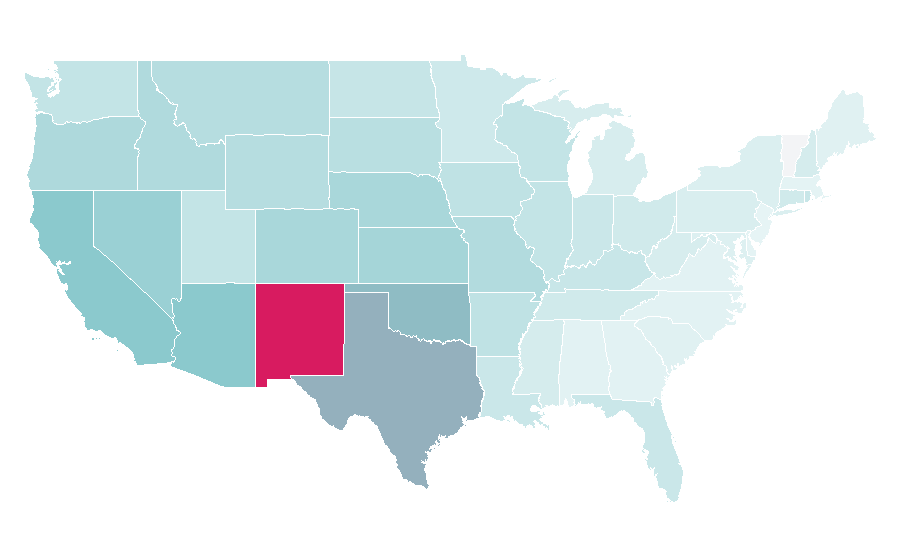 Affinity by region — Dangerous Minds, United States