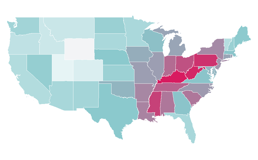 Affinity by region — Daniel Bryan, United States