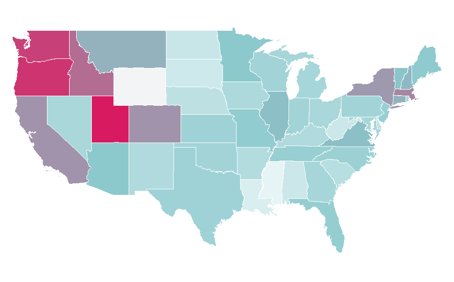 Affinity by region — Daniel Craig, United States