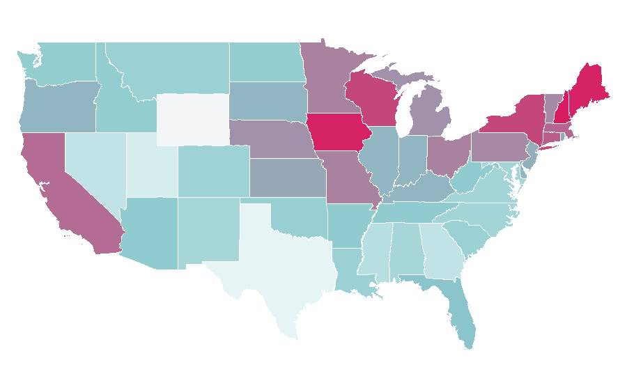 Affinity by region — Danielle Steel, United States