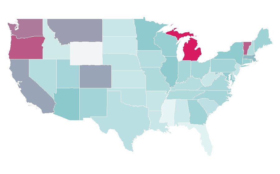 Affinity by region — Danny Brown (rapper), United States