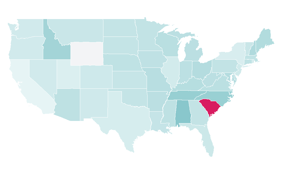 Affinity by region — Darius Rucker, United States