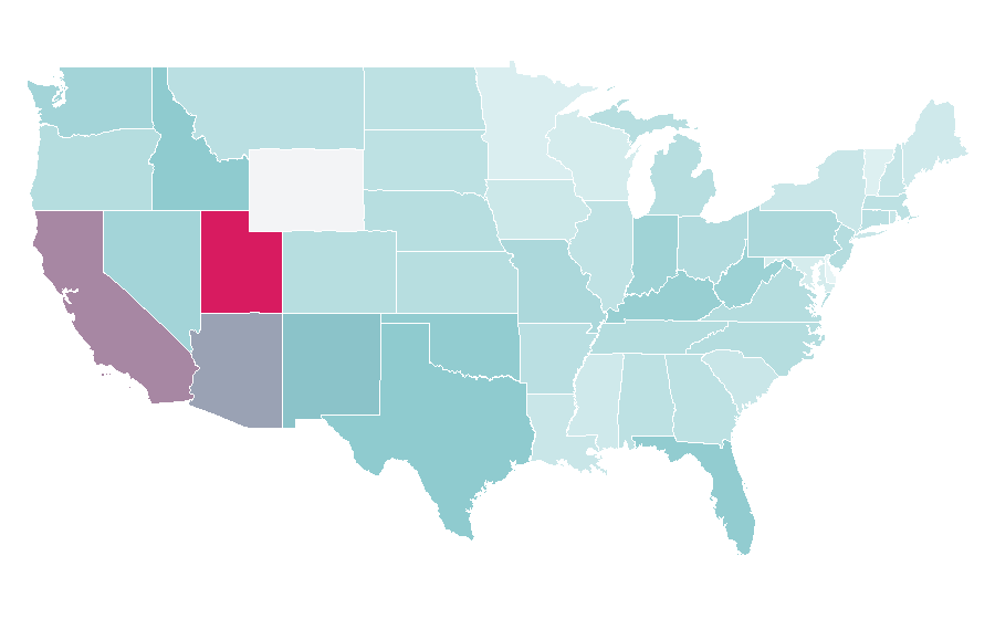 Affinity by region — Darth Vader, United States