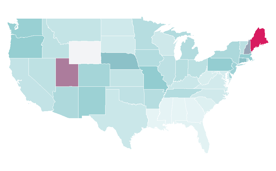 Affinity by region — Dashboard Confessional, United States