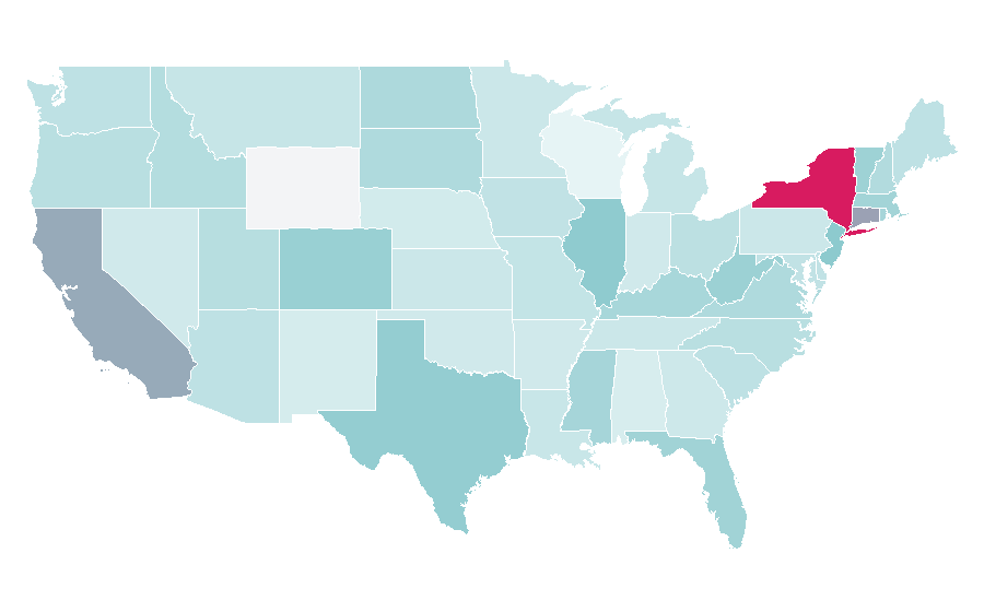 Affinity by region — Dating coach, United States