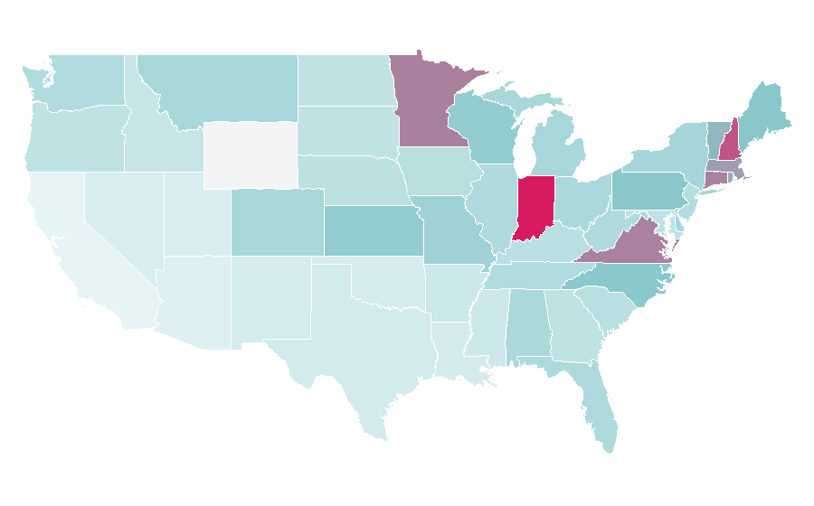 Affinity by region — dave matthews band, United States