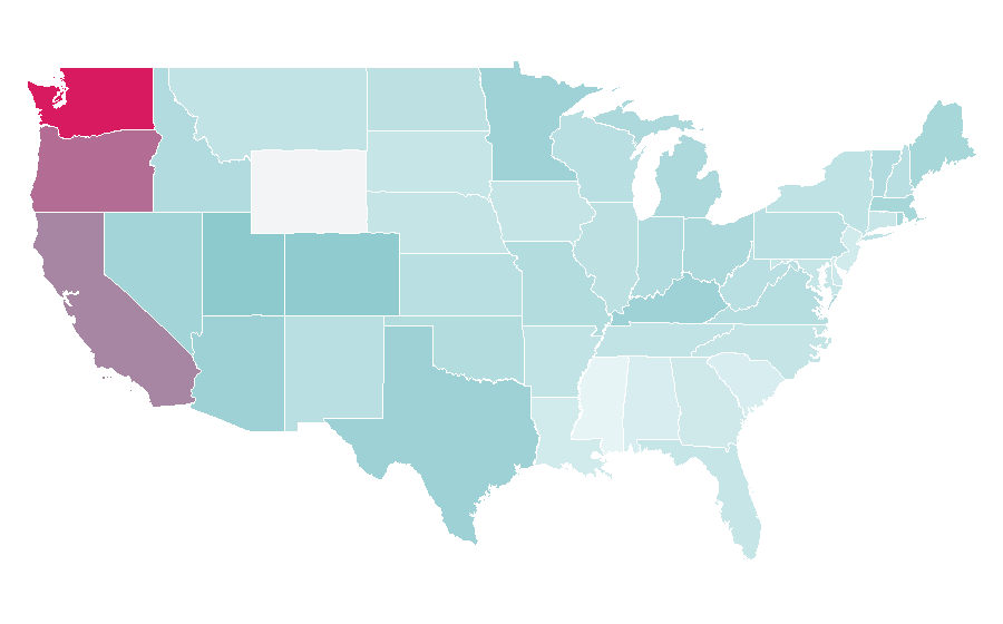 Affinity by region — Dave The Diver, United States